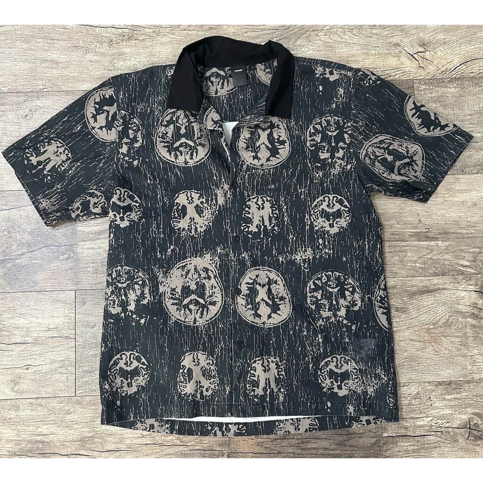 Former Marilyn Brainscan Short Sleeve All Over Print Button Up Sz M Streetwear — image 5 of 8